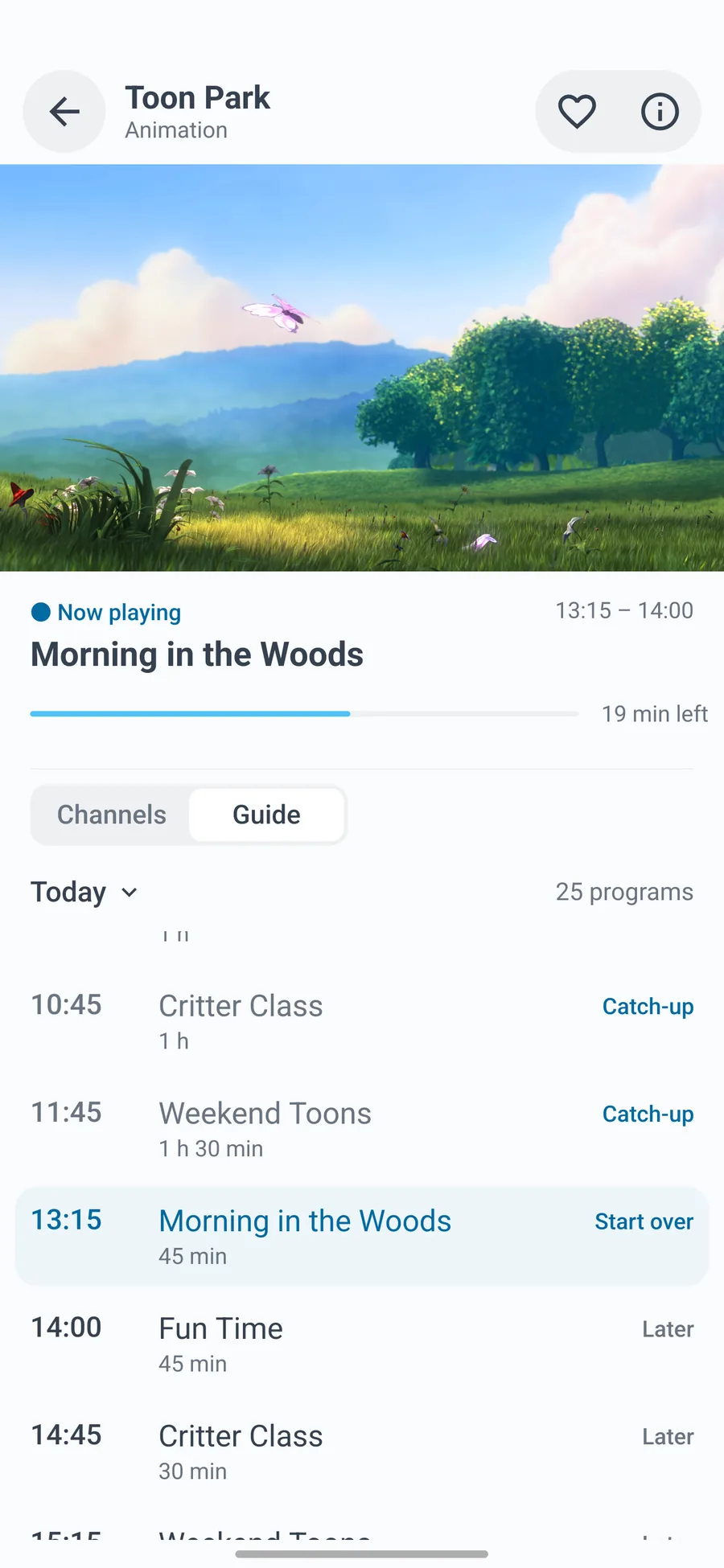 Android phones · tablets · Programme guide