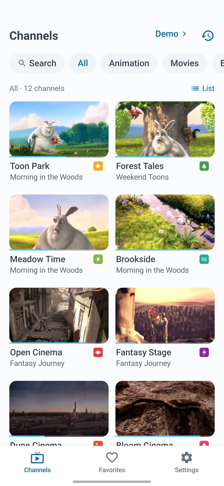 Android phones · tablets · Home · live previews