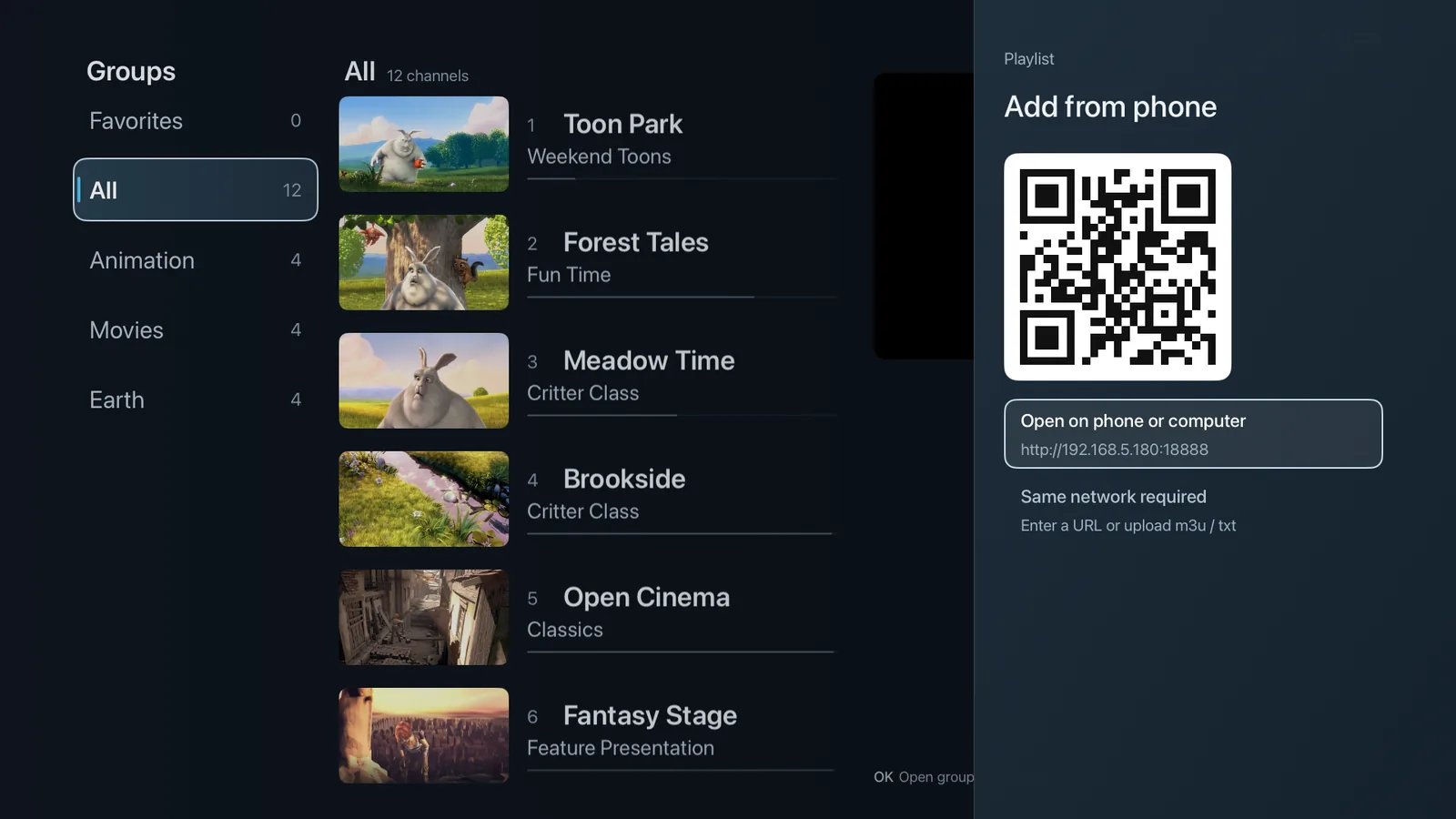 Apple TV · Android TV · Add from your phone