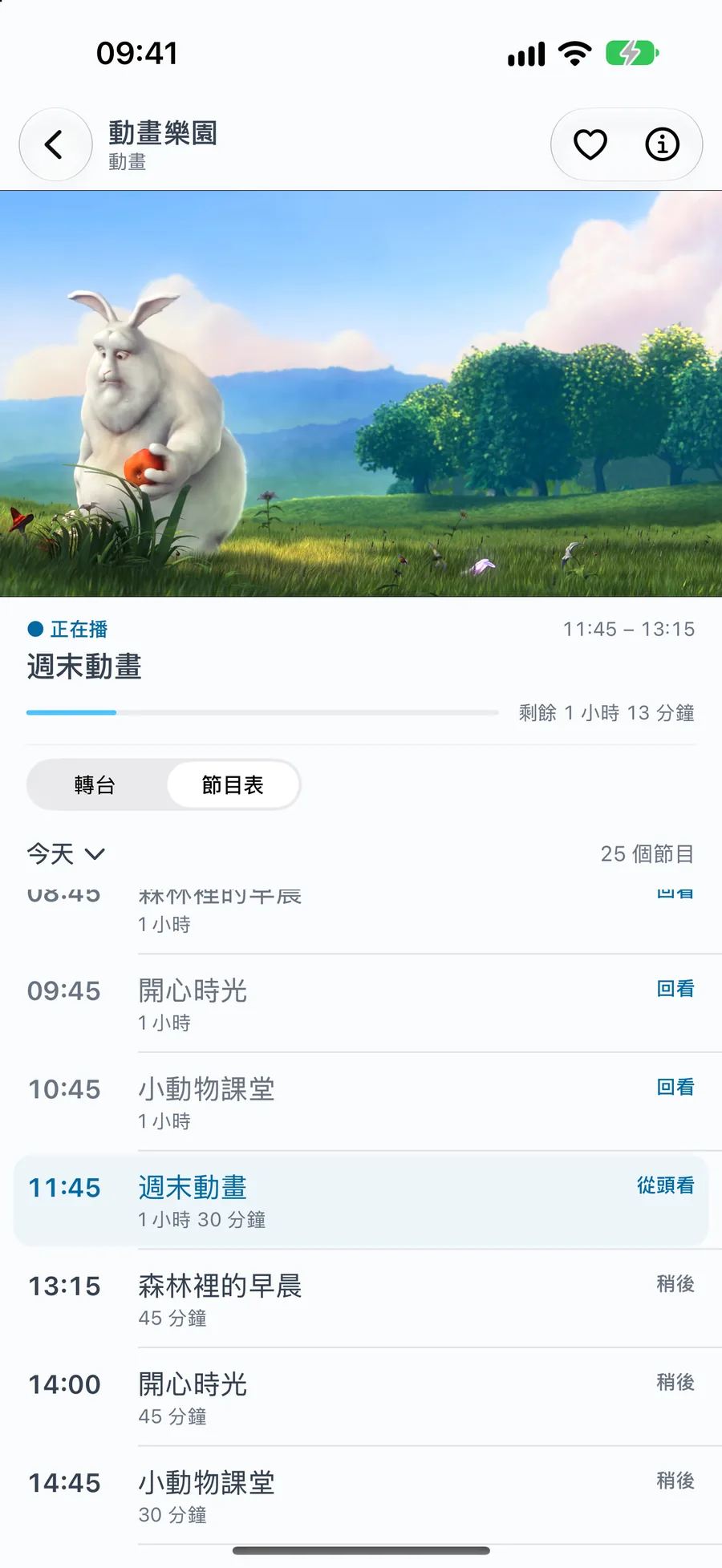 iPhone · iPad · 節目表